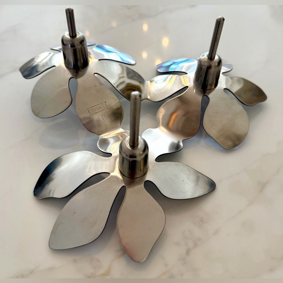 IKEA Stockholm Monika Mulder Vintage Stainless Steel Flower Candlesticks Holder - Picture 15 of 16